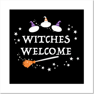 Witches welcome Halloween Posters and Art